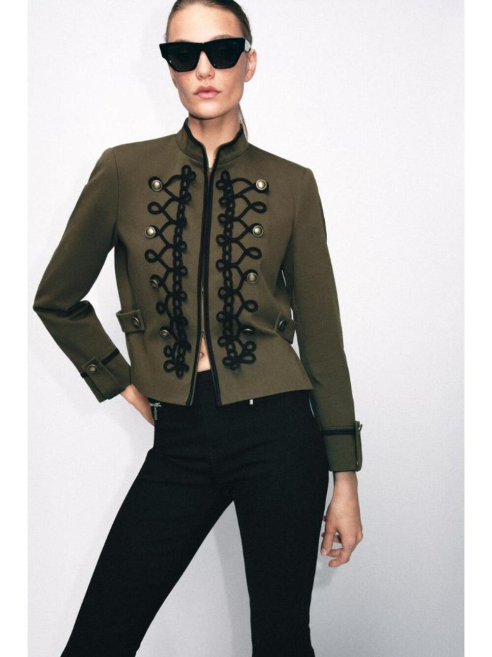 ZARA BLAZER WITH EPAULETS AND FIREMAN CLASP - Picture 3 of 8